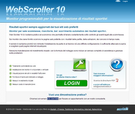Neotek WebScroller 10: monitor programmabili per la visualizzazione di risultati sportivi